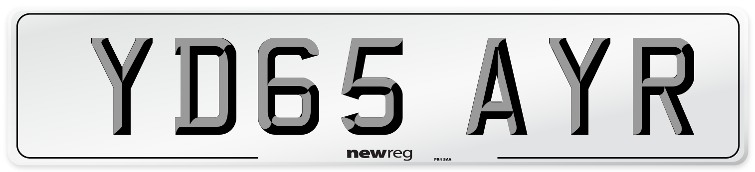 YD65 AYR Number Plate from New Reg